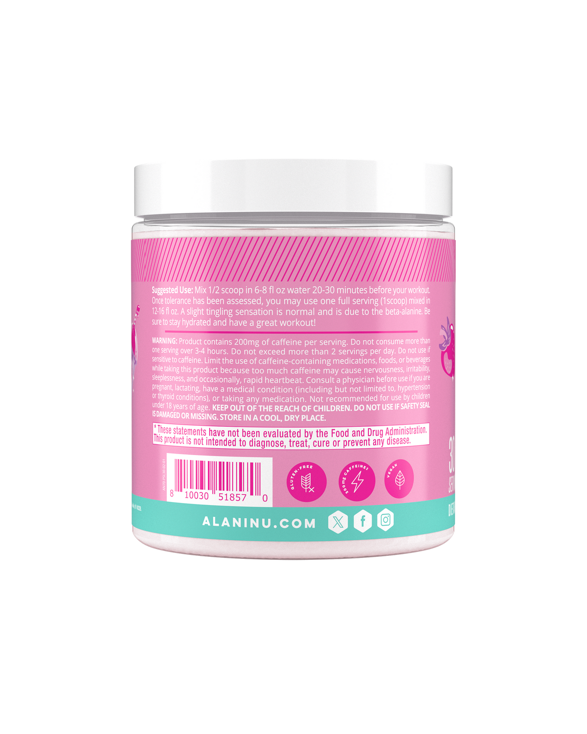 Pink Slush Pre-Workout for Endurance Support, 30 Servings