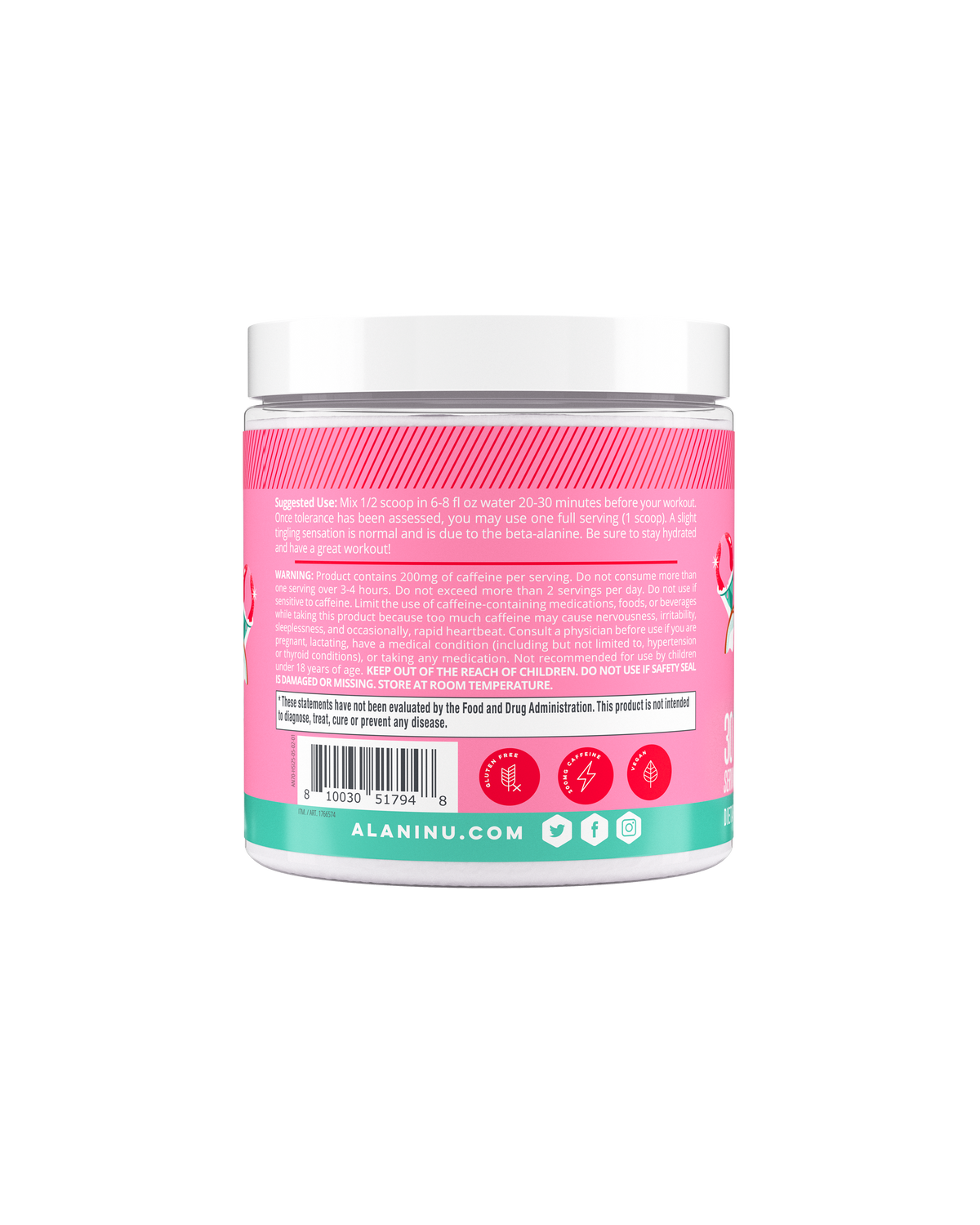 Hawaiian Shaved Ice Pre-Workout Powder, 30 Servings