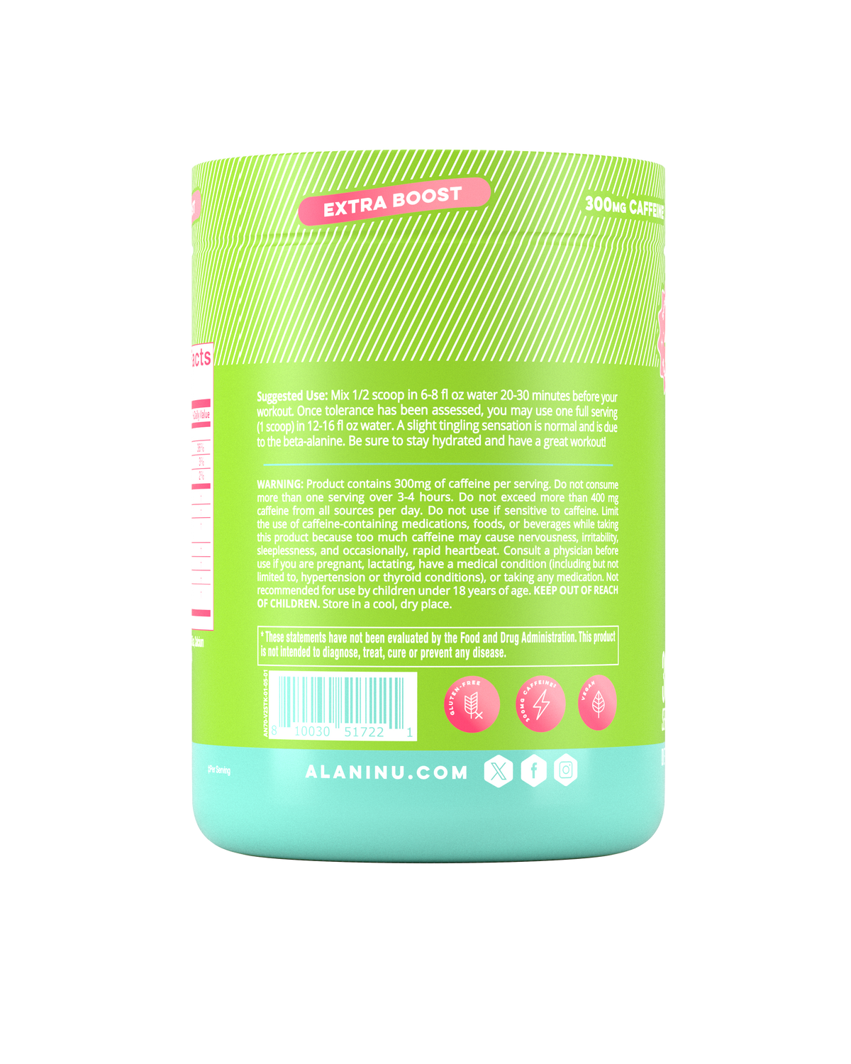Kiwiberry Pre-Workout+ Supplement, 30 Servings