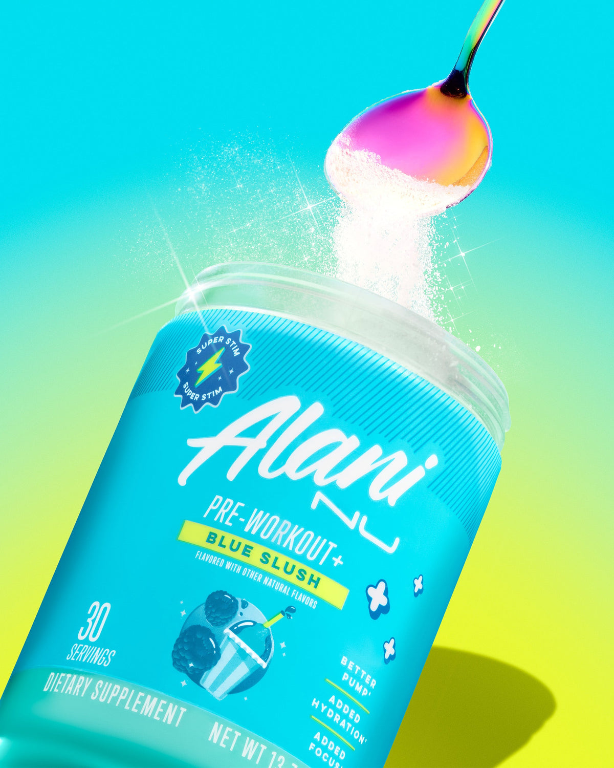 Blue Slush Pre-Workout+ for Focus Support, 30 Servings