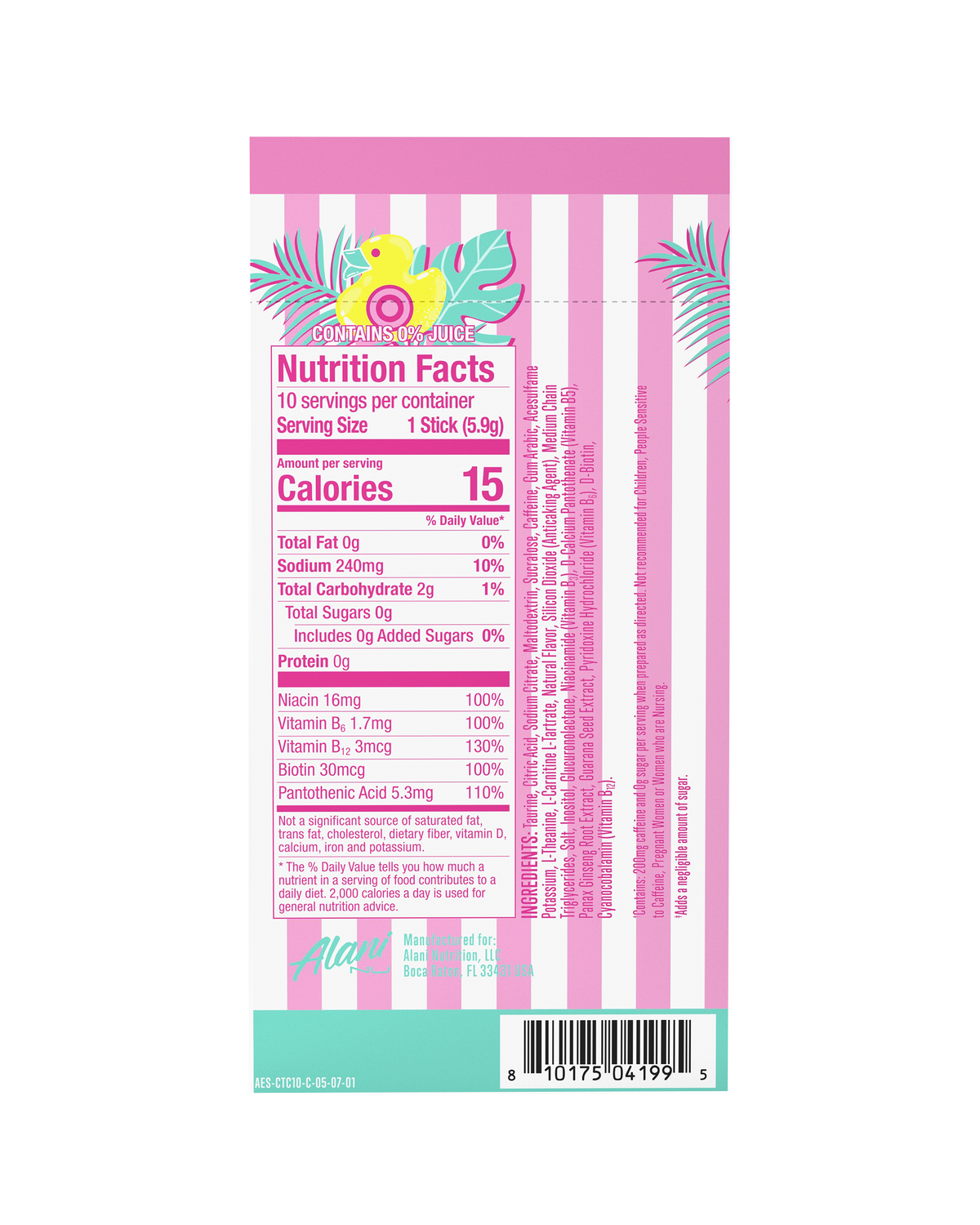 Cotton Candy Energy Sticks - 10-Pack