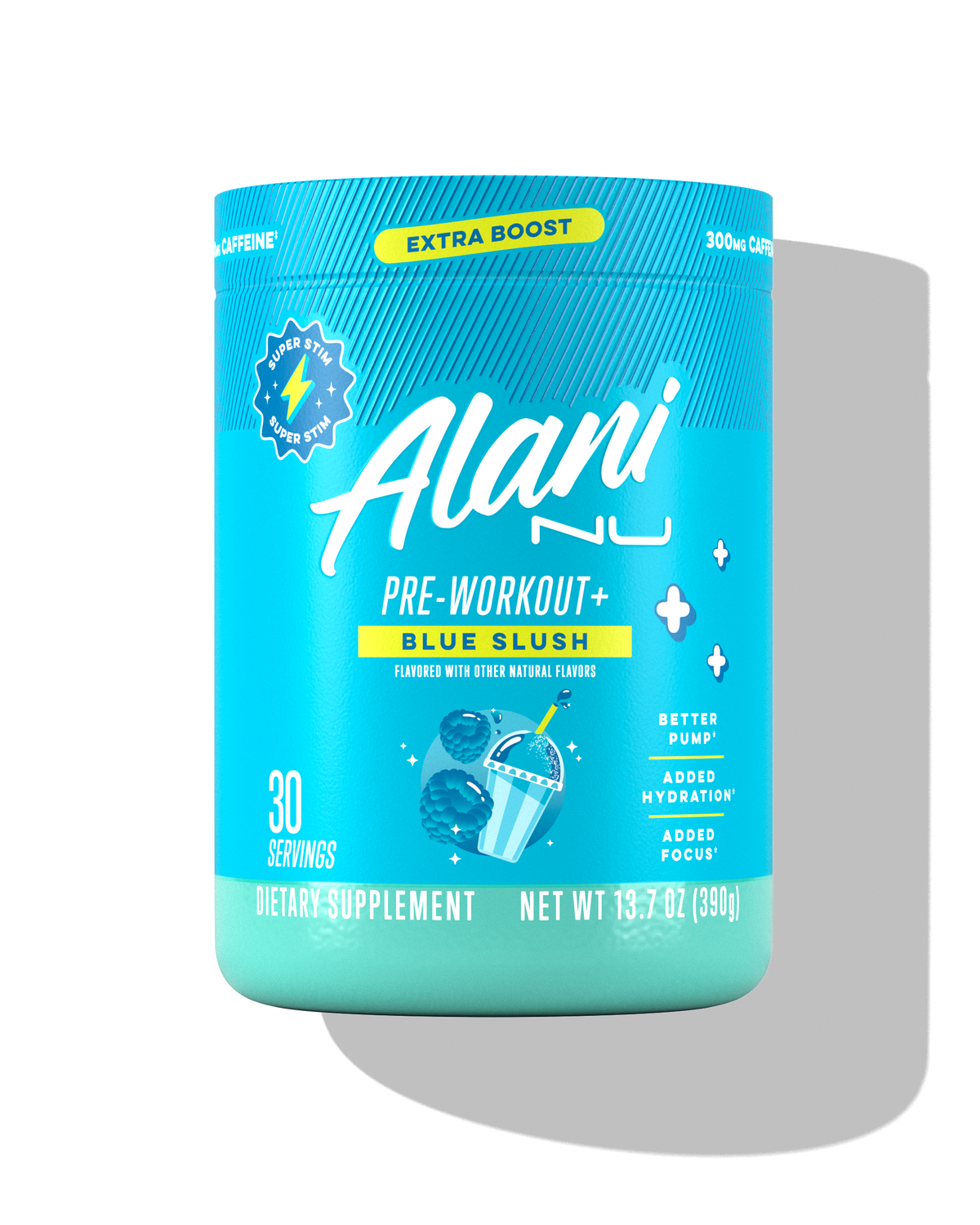 Blue Slush Pre-Workout+ for Focus Support, 30 Servings