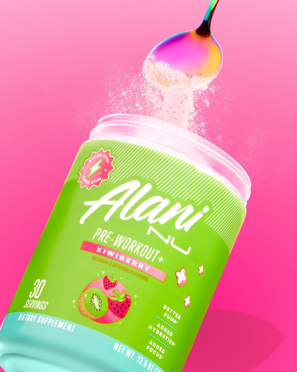 Kiwiberry Pre-Workout+ Supplement, 30 Servings