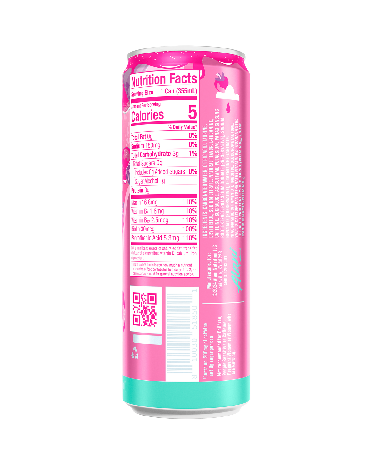 Pink Slush Strawberry Energy Drink, 12-Pack