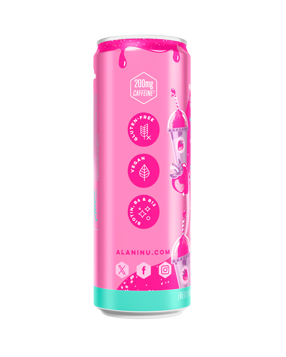 Pink Slush Strawberry Energy Drink, 12-Pack