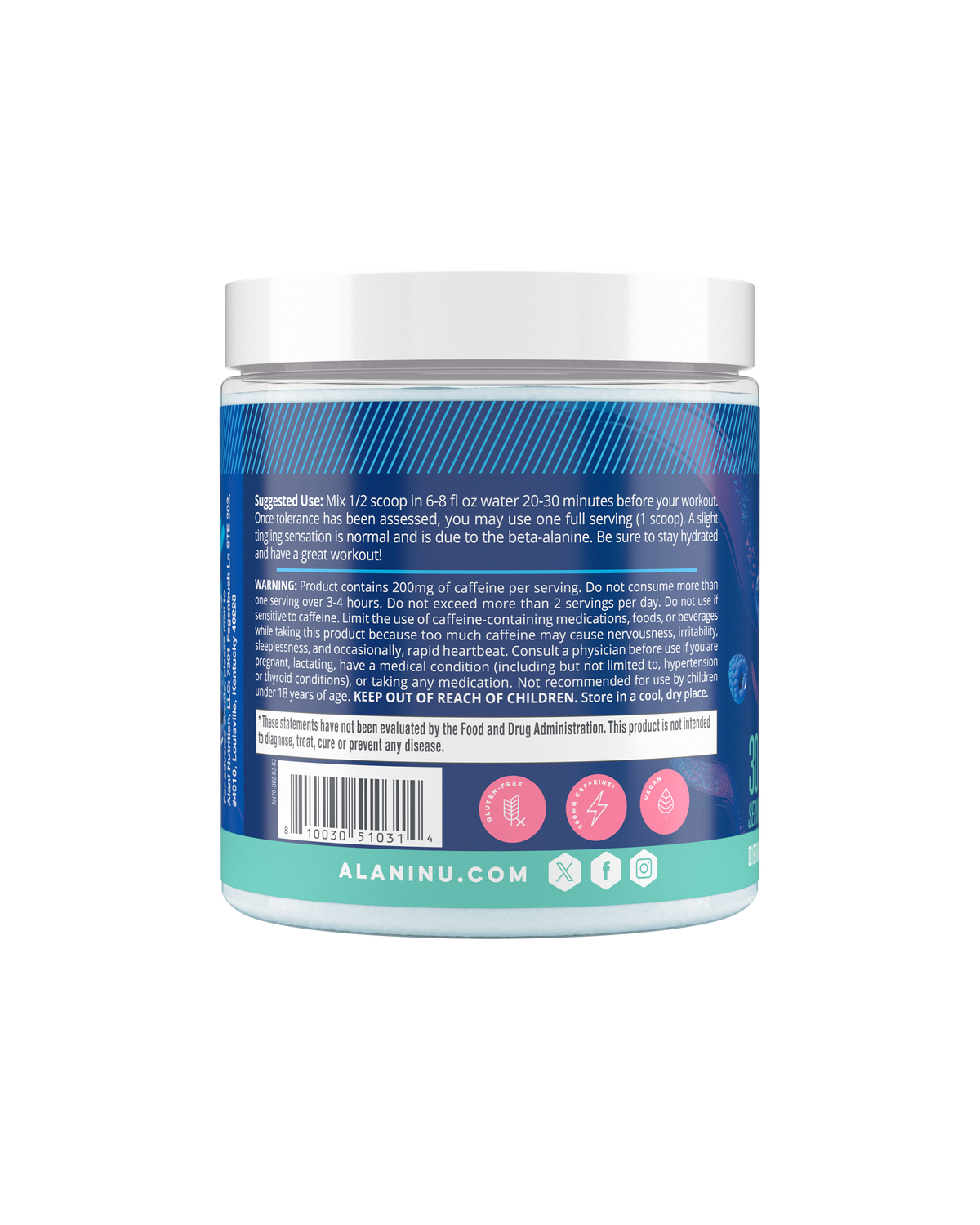 Breezeberry Pre-Workout Supplement, 30 Servings