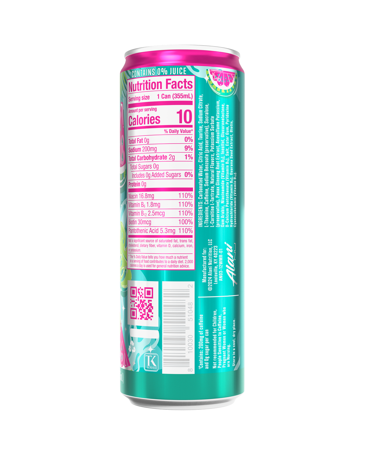Watermelon Wave Energy Drink, 12-Pack